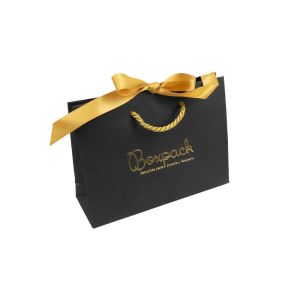 Matte Papiertragetasche Ribbons für Schmuck und Uhren 200 x 150 x 70 mm BR-MA-N