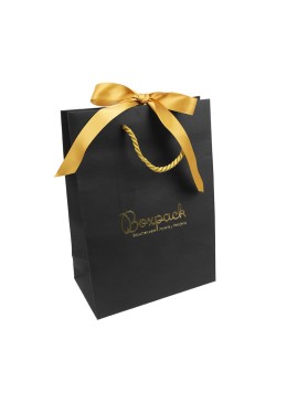 Bolsa ribbons de papel mate para joyería bisutería y relojería 180x250x100 mm BR-L-N