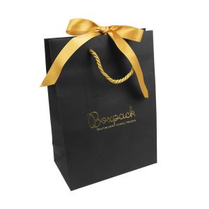 Shopper di carta opaca Ribbons per gioielli e orologi 180 x 250 x 100 mm BR-L-N