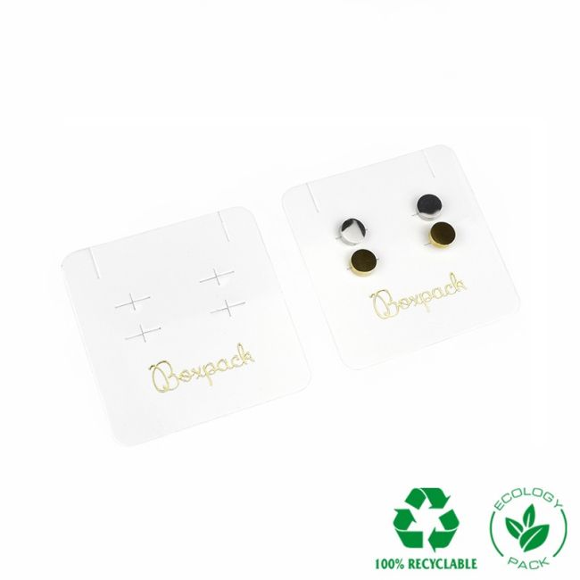 Cardboard pendant and earring insert, white 65 x 65 mm IC-Z8-CP-B