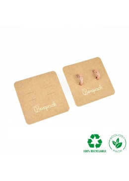Interior Eco kraft para colgante y pendientes 65x65 mm IC-Z8-CP-K