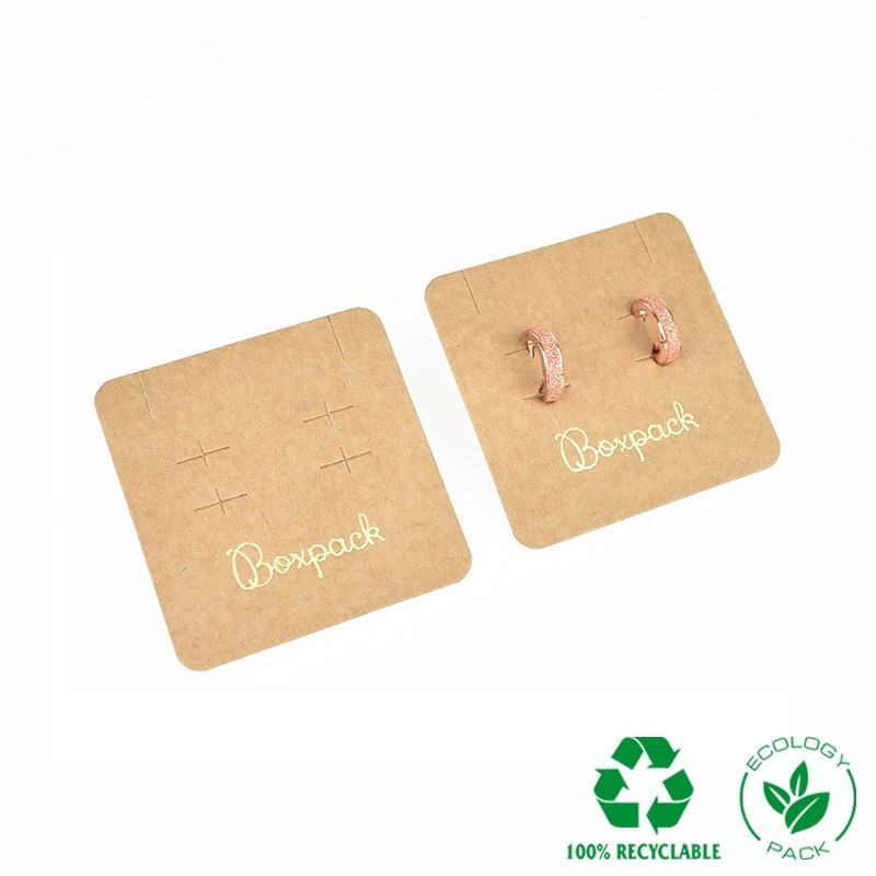 Interior Eco kraft para colgante y pendientes 65x65 mm IC-Z8-CP-K
