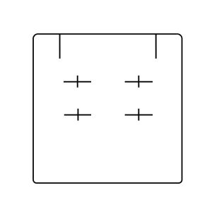 Interno per ciondoli e orecchini 60 x 60 mm IC-Z8-CP-N
