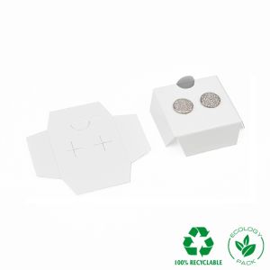Intérieur en carton pour boucles d’oreilles, blanc 35 x 35 x 12 mm IC-41-P-B