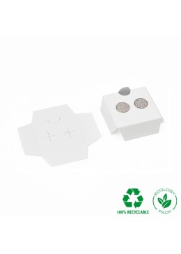 Interior Eco blanco para pendientes 35x35x12 mm IC-41-P-B