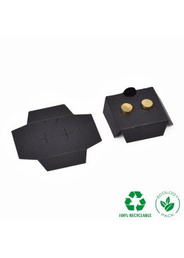 Interior Eco negro para pendientes 35x35x12 mm IC-41-P-N
