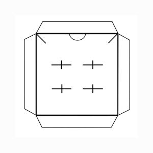 Einlage Zip für Ohrringe 55 x 55 x 13 mm IC-PF1-P