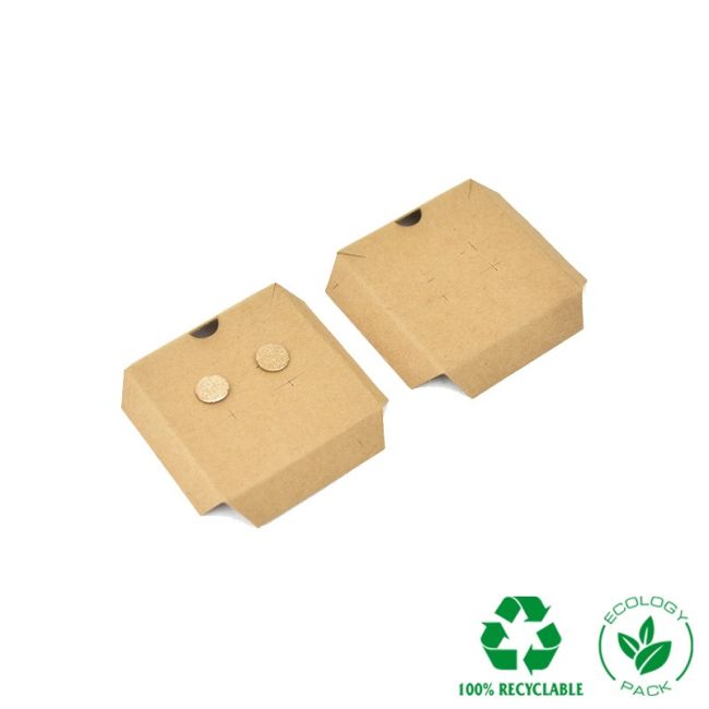 Cardboard earring insert, kraft 55 x 55 x 13 mm IC-PF1-P