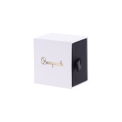 Caja de cartón para anillo o pendientes color blanco 50x55x40 mm PB-1-B