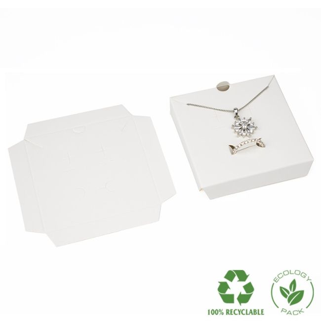 Intérieur en carton pour pendentif et parure, blanc 78 x 78 x 12 mm IC-81-B
