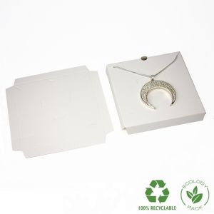 Intérieur en carton pour collier ou parure, blanc 111 x 111 x 12 mm IC-17-B