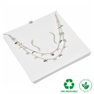 Intérieur en carton pour collier ou parure, blanc 159 x 159 x 12 mm IC-18-B