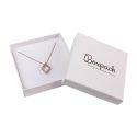 Weiße Schachtel aus Karton für Schmucksets mit Anhänger 86 x 86 x 24 mm ip-80