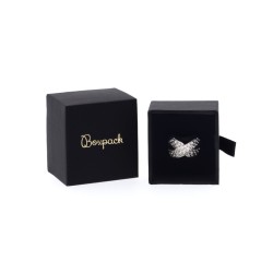 Caja de cartón para anillo o pendientes color negro 50x55x40 mm PB-1-N