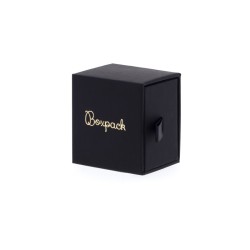 Caja de cartón para anillo o pendientes color negro 50x55x40 mm PB-1-N