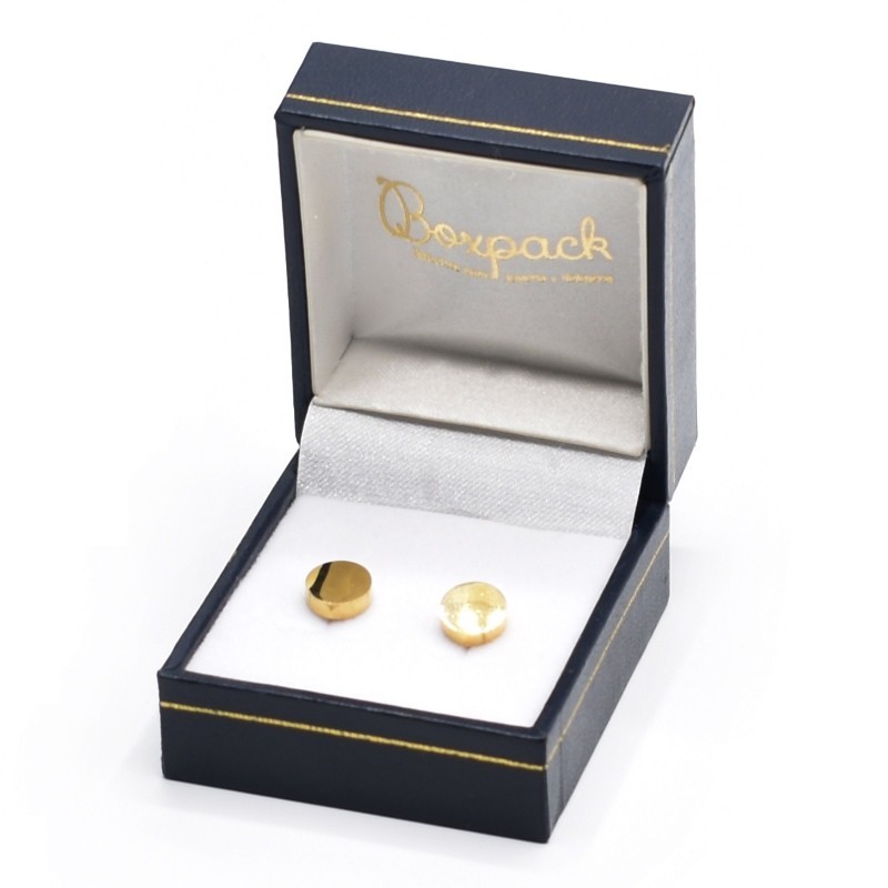 Estuche polipiel azul para pendientes 47x53x30 mm. J-07-P