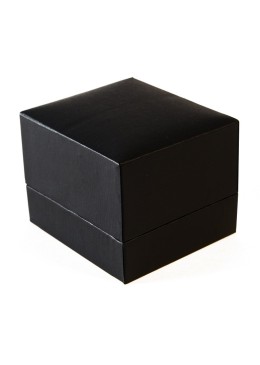 Estuche polipiel negro para anillo labios 47x52x40 mm. C-2-S