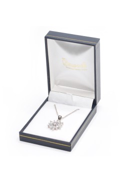 Estuche polipiel azul para colgante 59x79x30 mm. J-04-C-A