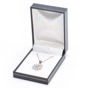 Estuche polipiel azul para colgante 59x79x30 mm. J-04-C-A