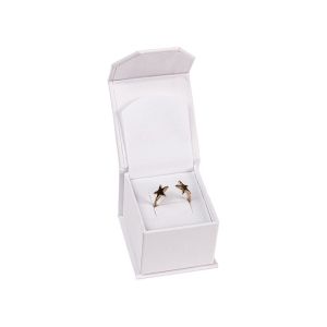 Caja de cartón para anillo o pendientes color blanco 48x54x40 mm MC-1-B