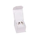 Caja de cartón para anillo o pendientes color blanco 48x54x40 mm MC-1-B