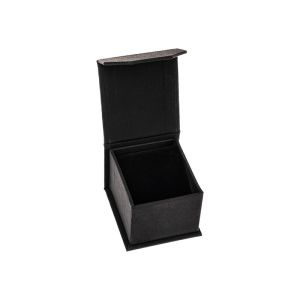 Caja de cartón con imán para anillo o pendientes color negro 48x54x40 mm MC-1-N