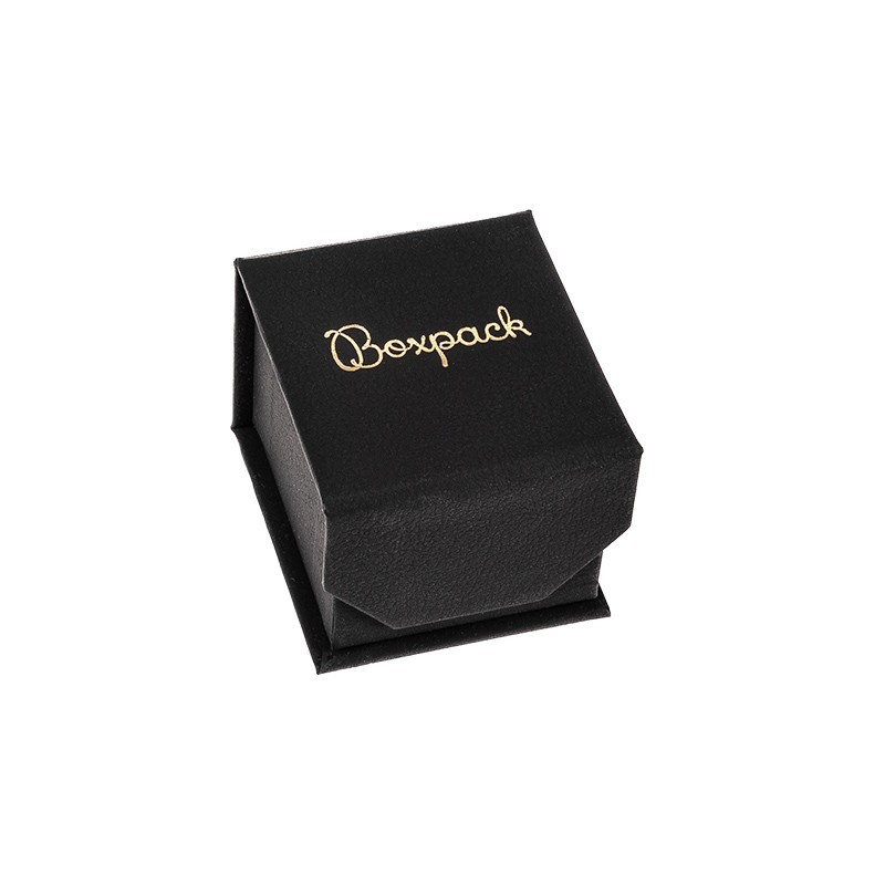 Caja de cartón con imán para anillo o pendientes color negro 48x54x40 mm MC-1-N