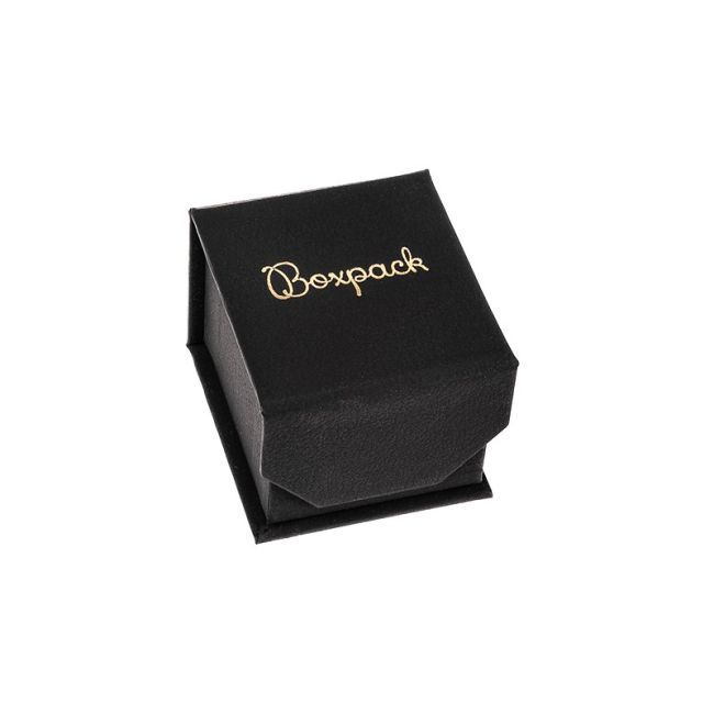 Caja de cartón con imán para anillo o pendientes color negro 48x54x40 mm MC-1-N