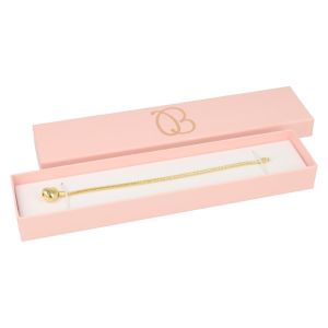 Lange Armbandschachtel aus Karton in Rosa 233 x 53 x 27 mm RS-51