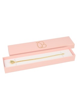 Caja de cartón rosa pulsera extendida de joyería bisutería y joyas 233x53x27 mm. RS-51