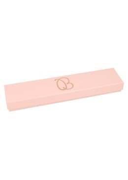 Caja de cartón rosa pulsera extendida de joyería bisutería y joyas 233x53x27 mm. RS-51