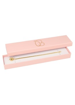 Caja de cartón rosa pulsera extendida de joyería bisutería y joyas 233x53x23 mm. RS-50