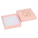 Caja de cartón rosa colgante o conjunto de joyería bisutería y joyas 86x86x24 mm. RS-80