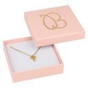 Caja de cartón rosa colgante o conjunto de joyería bisutería y joyas 86x86x24 mm. RS-80
