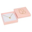 Caja de cartón rosa colgante o conjunto de joyería bisutería y joyas 86x86x24 mm. RS-80