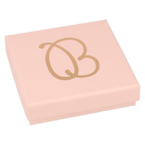 Caja de cartón rosa colgante o conjunto de joyería bisutería y joyas 86x86x24 mm. RS-80