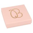 Caja de cartón rosa colgante o conjunto de joyería bisutería y joyas 86x86x24 mm. RS-80