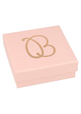 Caja de cartón rosa colgante o conjunto de joyería bisutería y joyas 86x86x33 mm. RS-81