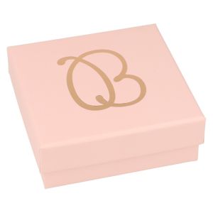 Caja de cartón rosa colgante o conjunto de joyería bisutería y joyas 86x86x33 mm. RS-81