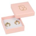 Caja de cartón rosa pendientes o conjunto de joyería bisutería y joyas 65x65x24 mm. RS-60