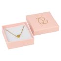 Écrin en carton pour boucles d’oreilles ou parure, rose 65 x 65 x 24 mm RS-60