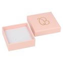 Caja de cartón rosa pendientes o conjunto de joyería bisutería y joyas 65x65x24 mm. RS-60