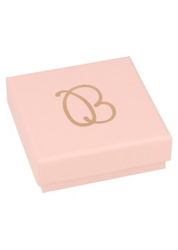 Caja de cartón rosa pendientes o conjunto de joyería bisutería y joyas 65x65x24 mm. RS-60