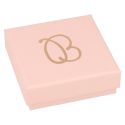 Caja de cartón rosa pendientes o conjunto de joyería bisutería y joyas 65x65x24 mm. RS-60