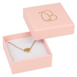 Caja de cartón rosa pendientes o conjunto de joyería bisutería y joyas 65x65x29 mm. RS-61