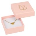 Caja de cartón rosa pendientes o conjunto de joyería bisutería y joyas 65x65x29 mm. RS-61