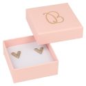 Caja de cartón rosa pendientes o conjunto de joyería bisutería y joyas 65x65x29 mm. RS-61