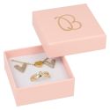 Caja de cartón rosa pendientes o conjunto de joyería bisutería y joyas 65x65x29 mm. RS-61