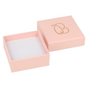 Caja de cartón rosa pendientes o conjunto de joyería bisutería y joyas 65x65x29 mm. RS-61