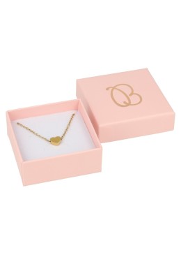 Caja de cartón rosa pendientes o conjunto de joyería bisutería y joyas 65x65x29 mm. RS-61